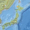 Một trận động đất mạnh 6,1 độ ríchte xảy ra ở phía Bắc Nhật Bản. (Ảnh: USGS)