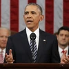 Tổng thống Mỹ Obama đọc Thông điệp Liên bang. (Ảnh: AFP/TTXVN)