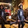 Cảnh sát Ai Cập trên đường phố. (Ảnh: AFP)