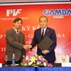 PVF chính thức ký kết Hợp tác toàn diện cùng CLB Gamba Osaka của Nhật Bản. (Ảnh: Anh Tuấn/Vietnam+)