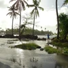 Mực nước biển dâng cao khiến quần đảo Marshall chìm trong nước. (Ảnh: AFP)