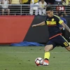 James Rodriguez ghi bàn mang chiến thắng về cho Colombia. (Nguồn: AP)