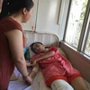 Nữ sinh Lê Thị Hà Vi tại bệnh viện.