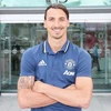 Zlatan Ibrahimovic trong ngày gia nhập Manchester United. (Nguồn: Getty Images)