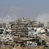 Aleppo hoang tàn sau những đợt không kích. (Nguồn: AFP/Getty Images)