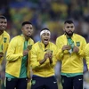 Brazil lần đầu tiên giành HCV môn bóng đá nam Olympic. (Nguồn: Getty Images)