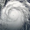 Ảnh chụp vệ tinh siêu bão Meranti. (Nguồn: AP)