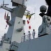 Tàu chiến của Trung Quốc đến Myanmar. (Nguồn: AP)