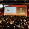 Thủ tướng Lý Hiển Long phát biểu tại lễ khai mạc Tuần lễ An ninh mạng quốc tế tại Singapore. (Nguồn: THX/TTXVN)