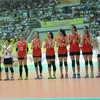 Đội tuyển bóng chuyền nữ Việt Nam đã để thua trận đầu, (Ảnh: Nguyễn Chinh/TTXVN)