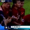 Minh Dĩ giúp U19 Việt Nam dẫn trước U19 UAE. (Ảnh chụp màn hình)