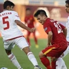U19 Việt Nam (áo đỏ) hòa U19 UAE trong tình cảnh chơi với 10 người. (Nguồn: AFC)
