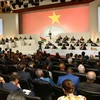 Chủ tịch nước Trần Đại Quang phát biểu tại Lễ khai mạc Hội nghị Cấp cao Pháp ngữ. (Ảnh: Nhan Sáng/TTXVN)