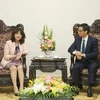 Phó Thủ tướng Vũ Đức Đam tiếp bà Satsuki Katayama. (Ảnh: TTXVN)