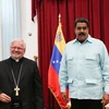 Tổng thống Venezuela Maduro đã gặp phái viên Tòa thánh Vatican Giordano. (Nguồn: gob.ve)