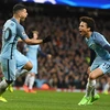 Aguero và Sane cùng ghi bàn giúp Man City đánh bại Monaco. (Nguồn: Daily Mail)