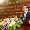 Chủ tịch nước Trần Đại Quang phát biểu chỉ đạo Hội nghị. (Ảnh: Nhan Sáng/TTXVN)