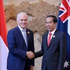 Thủ tướng Australia Malcolm Turnbull và Tổng thống Indonesia Joko Widodo. (Nguồn: thejakartapost)
