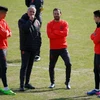 Thầy trò HLV Jose Mourinho chuẩn bị cho trận gặp Rostov. (Nguồn: Reuters)