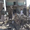 Khung cảnh tang hoang ở Yemen sau những vụ không kích. (Nguồn: tasnimnews)