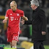 Robben tức giận với Ancelotti khi bị thay ra. (Nguồn: eurosport.de)