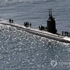 Tàu ngầm chạy bằng năng lượng hạt nhân USS Columbus của Hàn Quốc. (Nguồn: Yonhap)