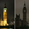 Tòa nhà Quốc hội và tháp Elizabeth (Big Ben) ở London tắt đèn trong vòng 1 tiếng đồng hồ. (Nguồn: Getty Images)