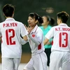 Niềm vui của các cầu thủ nữ Việt Nam. (Nguồn: Tuoitre)