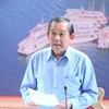 Phó Thủ tướng Trương Hòa Bình phát biểu tại buổi làm việc với tỉnh Quảng Ninh. (Ảnh: Trung Nguyên/TTXVN)