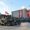 Triều Tiên phô trương sức mạnh tại lễ diễu binh. (Nguồn: AP)