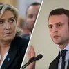 Hai ứng cử viên Le Pen và Macron. (Nguồn: Daily Express)
