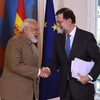Thủ tướng Ấn Độ Narendra Modi và Tổng thống Tây Ban Nha Mariano Rajoy. (Nguồn: narendramodi.in)