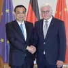 Tổng thống Đức Frank-Walter Steinmeier và Thủ tướng Trung Quốc Lý Khắc Cường. (Nguồn: News.cn)
