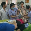 Đồng chí Lường Quang Học được cấp cứu tại bệnh viện. (Nguồn: cand.com.vn)