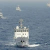 Tàu hải cảnh Trung Quốc đi vào vùng tranh chấp với Nhật Bản. (Nguồn: thediplomat.com)