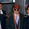 Yoshinori Oda (giữa), lãnh đạo của băng xã hội đen Ninkyo Dantai Yamaguchi-gumi. (Nguồn: scmp.com)