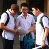 Các thí sinh chuẩn bị thi môn Ngữ văn tại Hội đồng thi trường Trung học phổ thông Ngô Quyền, Hải Phòng. (Ảnh: Lâm Khánh/TTXVN)