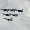 Máy bay của liên quân do Mỹ đứng đầu tại Syria. (Nguồn: abna24.com)