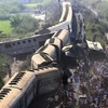 Hiện trường vụ tai nạn tàu hỏa ở Ai Cập. (Nguồn: EPA)