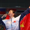 Dương Thúy Vy là người giành HCV đầu tiên cho đoàn Việt Nam tại SEA Games 29. (Ảnh: Quốc Khánh/TTXVN)