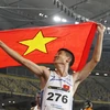 Dương Văn Thái tiếp tục mang HCV về cho đoàn Việt Nam tại SEA Games 29. (Ảnh: Quốc Khánh/TTXVN)