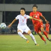U18 Việt Nam (áo trắng) bị loại. (Nguồn: MFF)