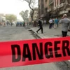 Cảnh sát phong tỏa hiện trường vụ đánh bom. (Nguồn: AFP)