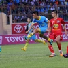 Lâm Ti Phông ghi ba bàn vào lưới Hoàng Anh Gia Lai. (Nguồn: Thanhnien.vn)