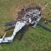Hiện trường vụ rơi máy bay CH-53 tại Okinawa (Nhật Bản) ngày 12/10. (Nguồn: Kyodo/TTXVN)
