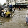 Đường bị ngập do mưa lũ ở Kompong Speu. (Nguồn: khmertimeskh.com)