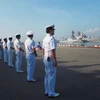 Hải quân Thái Lan đón tàu Nga. (Nguồn: benarnews.org)