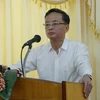 Phó Cục trưởng Cục Báo chí, Bộ Thông tin, Truyền thông, ông Nguyễn Thái Thiên phát biểu tại buổi lễ. (Ảnh: Phạm Kiên/Vietnam+)