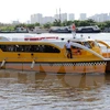 Vận hành thử nghiệm tàu vận tải hành khách trên sông Sài Gòn. (Ảnh: An Hiếu/TTXVN)