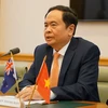 Chủ tịch Ủy ban Trung ương Mặt trận Tổ quốc Việt Nam Trần Thanh Mẫn trong chuyến thăm Australia. (Ảnh: Sao Băng/TTXVN)